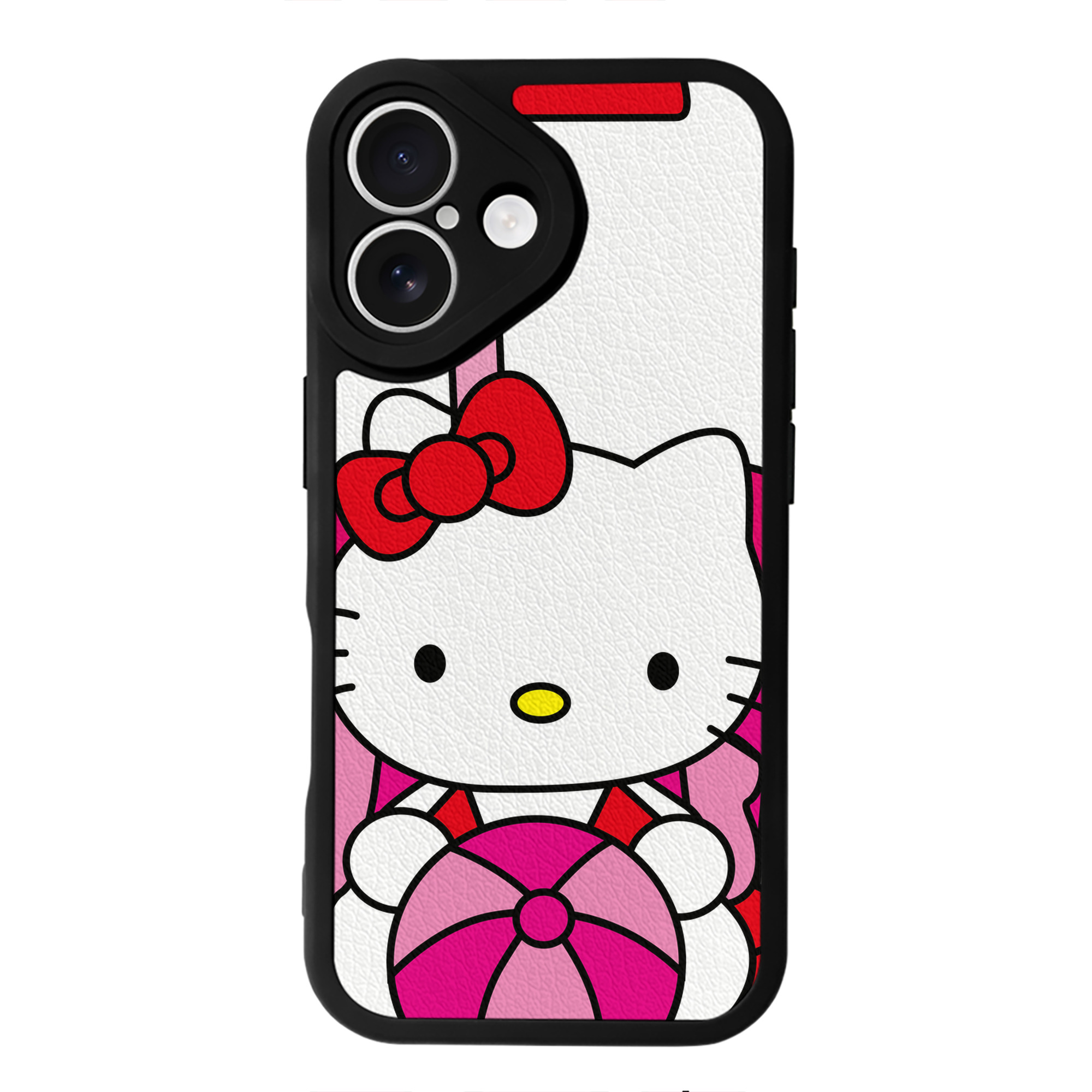 （画像用） Hello Kitty ハローキティ 【iPhone 16シリーズ対応】シリコンスマホケース（レザー調） 材質：シリコン